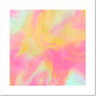 Abstract Colorful Marble Paint Trippy Posters and Art